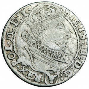Polen, Sigismund III., Krone, Sixpence 1626, Männer. Krakau