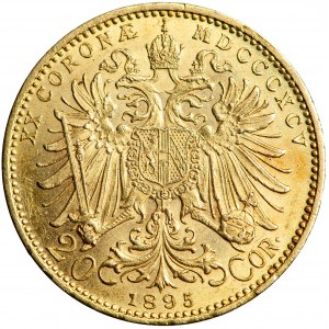 Austria, Franciszek Józef, 20 koron 1895, men. Wiedeń