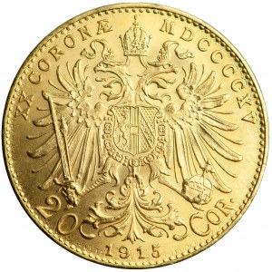 Rakousko, František Josef, 20 korun 1915, NOVÉ KOLO