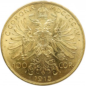 Autriche, François-Joseph, 100 couronnes 1915, NOUVEAU BICYCLE