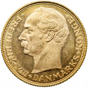 Dänemark, Friedrich VIII., 20 Kronen 1912, Männer. Kopenhagen