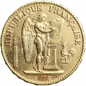 Francja, III Republika, 20 franków 1893, men. Paryż