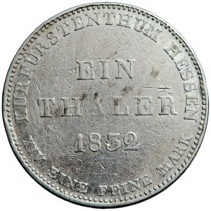 Nemecko, volebné Hesensko, Wilhelm II a Friedrich Wilhelm, thaler 1832, muži. Kassel