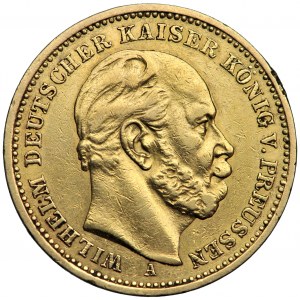 Německo, Prusko, Wilhelm I, 20 značek 1885, muži. Berlín