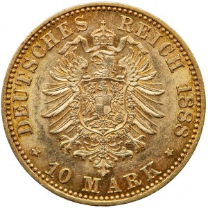 Německo, Prusko, Frederick III, 10 značek 1888, muži. Berlín