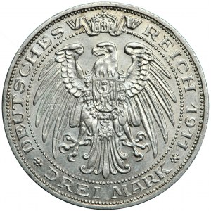 Nemecko, Prusko, Wilhelm II, 3 známky 1911, Univerzita v Breslau (100. výročie obnovenia), m. Berlín