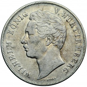 Německo, Württemberg, Wilhelm I, 2 guldenů 1846, muži. Stuttgart, C. Voigt