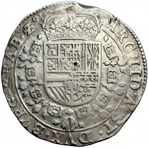 Niderlandy Hiszpańskie, Brabancja, Filip IV, patagon 1632, men. Antwerpia