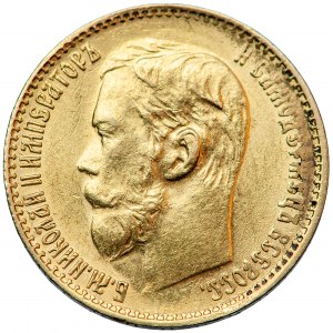 Rusko, Mikuláš II., 5 rublů 1899, m. Petrohrad, F. Zaleman