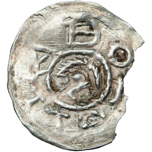 Polska, Bolesław IV Kędzierzawy, denar z ptakiem, Kraków, przed 1173