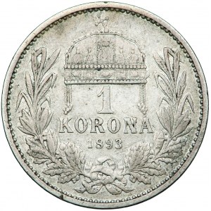 Węgry, Franciszek Józef I, korona 1893, men. Krzemnica