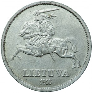 Litauen, Erste Republik, 10 Litas 1936, Vytautas der Große, m. Kaunas