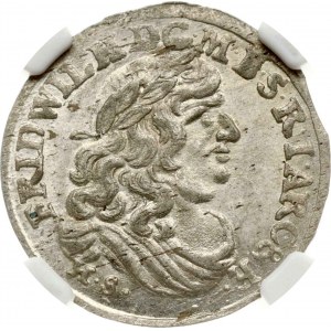 Brandenburg-Prussia 6 Groscher 1682 HS NGC MS 64 ONLY 2 COINS IN HIGHER GRADE
