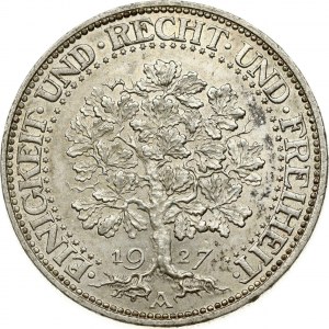 5 Reichsmark 1927 A Oak Tree