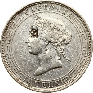 Hong Kong Dollar 1868 overstamped
