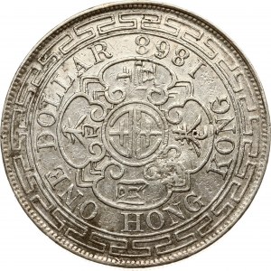 Hong Kong Dollar 1868 overstamped