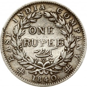 India - British 1 Rupee 1840