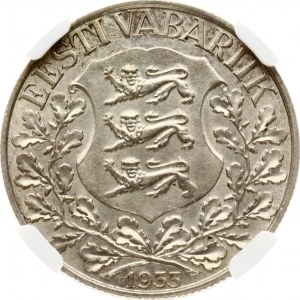 Estonia 1 Kroon 1933 10th Singing Festival NGC MS 63
