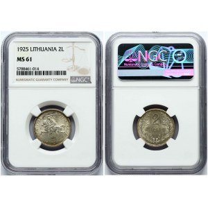 Lithuania 2 Litu 1925 NGC MS 61