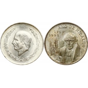 Mexico 5 Pesos 1953 Mo Lot of 2 coins
