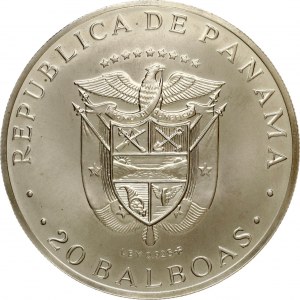 Panama 20 Balboas 1974 FM Simon Bolivar