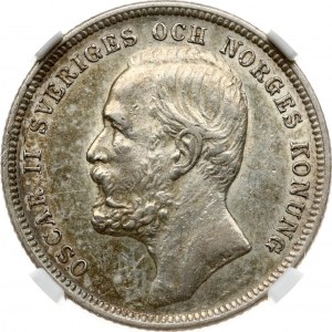 Sweden 1 Krona 1898 EB NGC AU 55