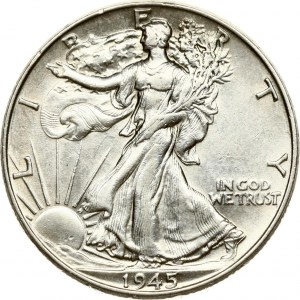 USA 1/2 Dollar 1945 'Walking Liberty Half Dollar' Philadelphia