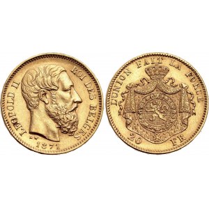 Belgium 20 Francs 1871