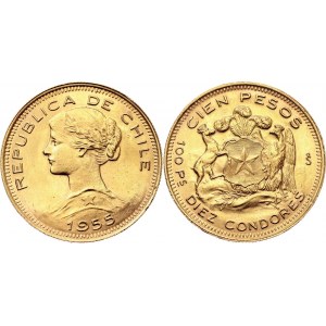 Chile 100 Pesos 1955 So