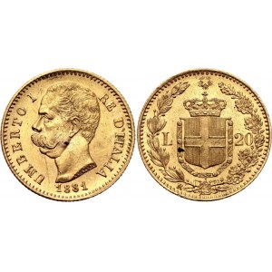 Italy 20 Lire 1881 R