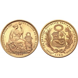 Peru 50 Soles Oro 1966 Lima