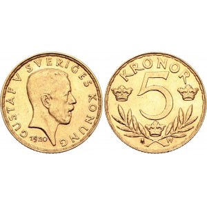 Sweden 5 Kronor 1920 W