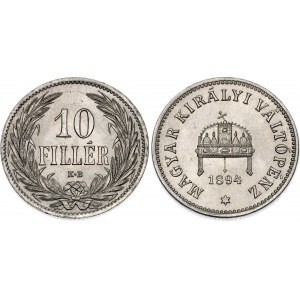 Hungary 10 Filler 1894 KB