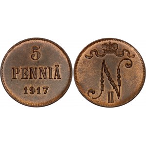 Russia - Finland 5 Pennia 1917