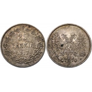 Russia - Finland 25 Pennia 1917 S