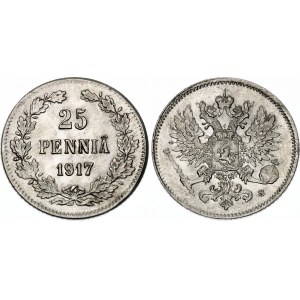 Russia - Finland 25 Pennia 1917 S