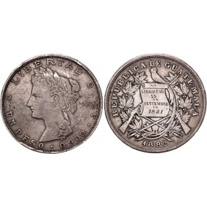 Guatemala 1 Peso 1882 AE