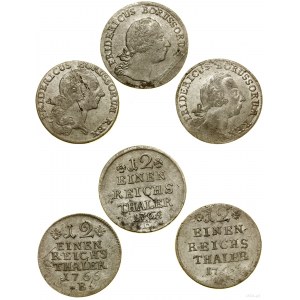 Niemcy, lot 3 x 1/12 talara, 176?, 1764 B, 1766 B, Wrocław