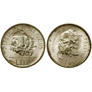 San Marino, 1,000 lira, 1978, Rome