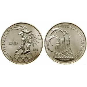 San Marino, 1,000 lira, 1984, Rome