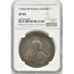 Rosja, Elżbieta, rubel 1746 СПБ, Petersburg, NGC XF45