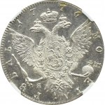 Rusko, Katarína II, rubľ 1776 СПБ TИ ЯЧ, Sankt Peterburg, NGC MS62