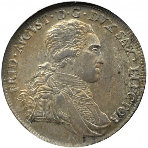 Nemecko, Sasko, Fridrich August III, 1803 I.E.C. toliare, Drážďany, NGC MS65, VÝBORNÝ