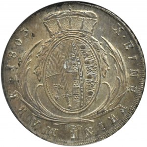Niemcy, Saksonia, Fryderyk August III, talar 1803 I.E.C., Drezno, NGC MS65, WYŚMIENITY