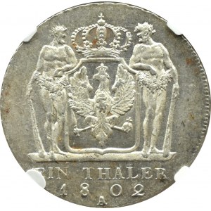 Niemcy, Prusy, Fryderyk Wilhelm III, talar 1802 A, Berlin, NGC MS61