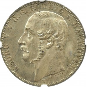 Nemecko, Hannover, Georg V, thaler 1863 B, Hannover, NGC MS63