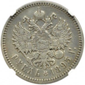 Rosja, Mikołaj II, rubel 1895 АГ, Petersburg, NGC VF