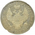 Rusko, Mikuláš I., rubľ 1853 СПБ НI, Petrohrad, NGC UNC