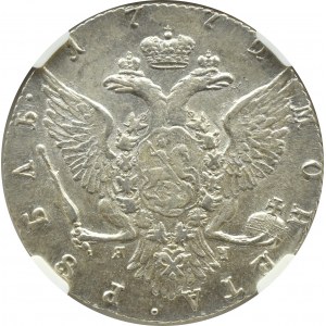 Rosja, Katarzyna II, rubel 1772 СПБ TI ЯА, Petersburg, NGC AU58