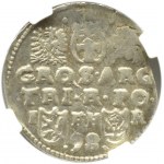 Zygmunt III Waza, trojak 1598, Poznań? Bydgoszcz?, NGC AU, RZADKIE